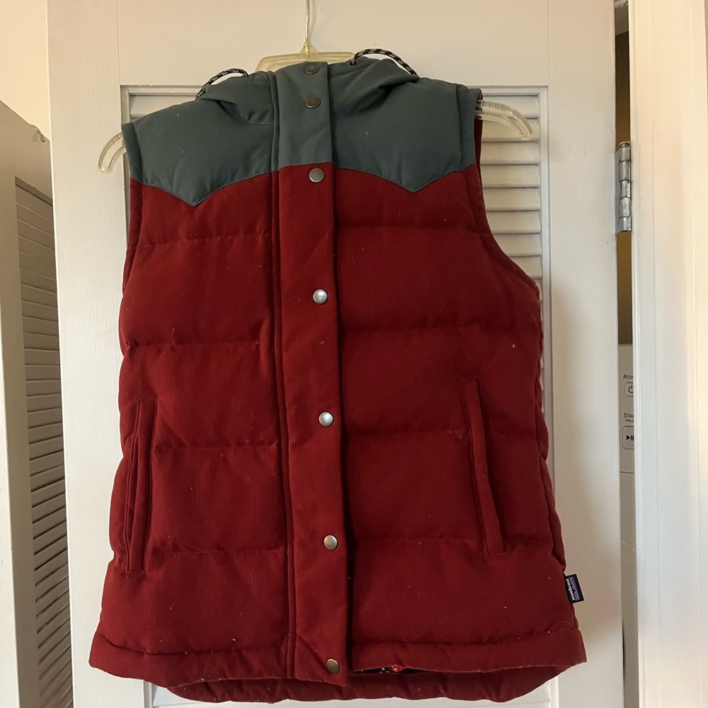 Patagonia two tone hooded vest